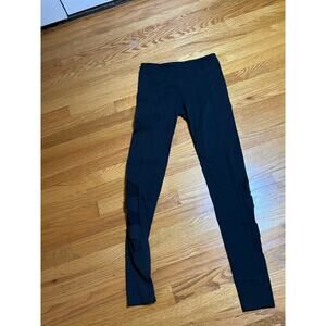 Athleta‎ black leggings mesh inset legs Small Tall Excellent preowned